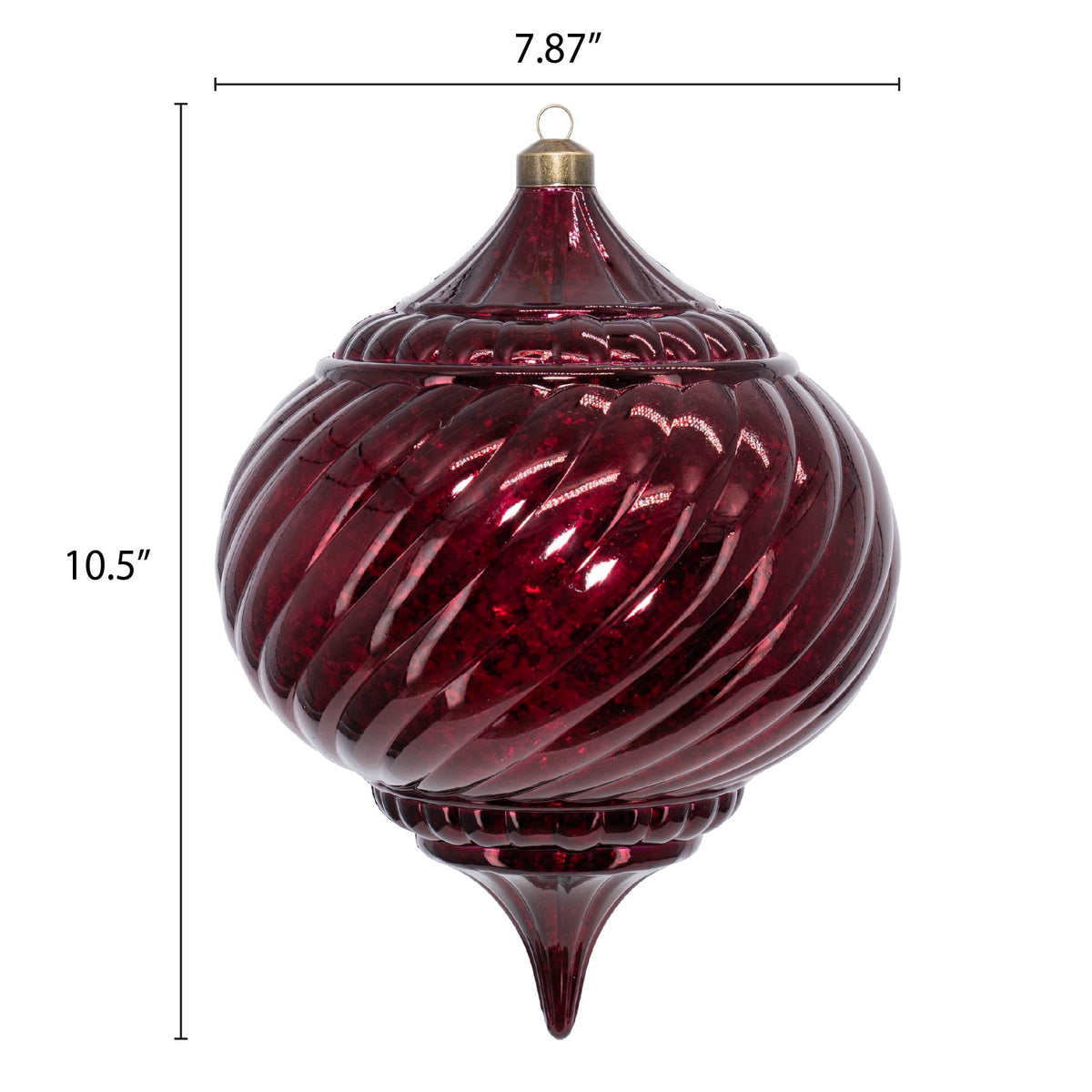 My Texas House two-count burgundy ornament set