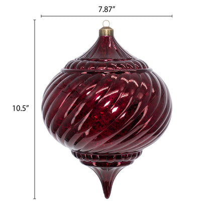 My Texas House two-count burgundy ornament set