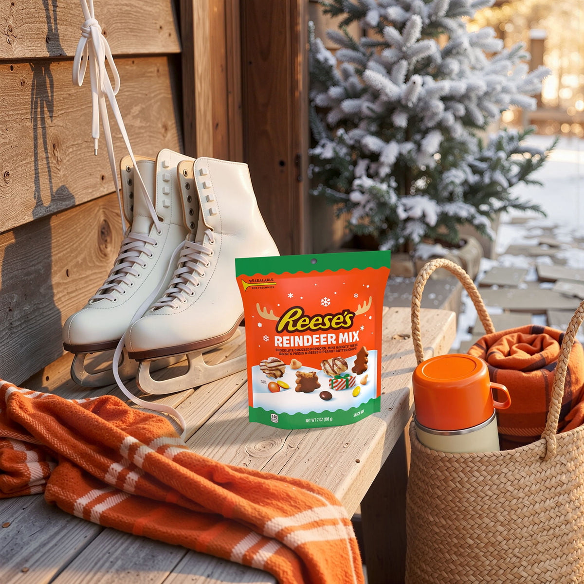 Christmas snack assortment with REESE'S PIECES candy