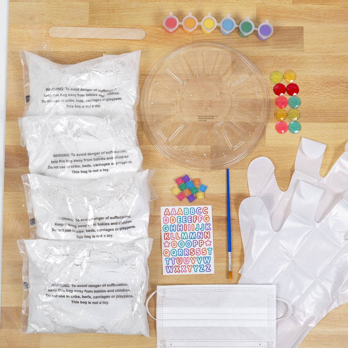 Stepping stone craft kit with six vibrant paints