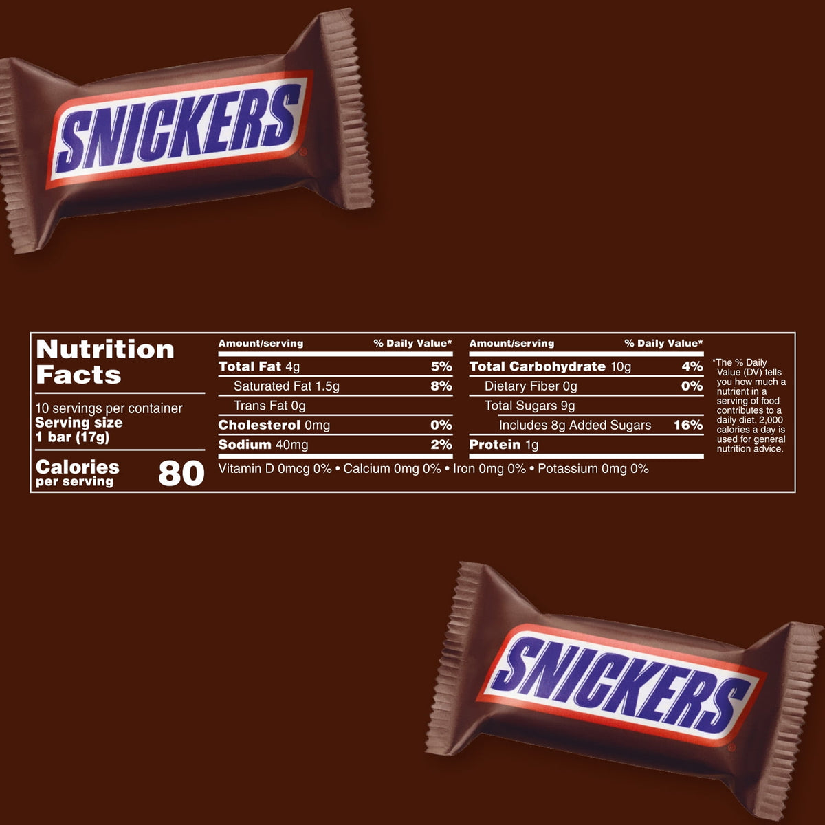 Three 10-count packs of SNICKERS fun size bars