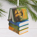 Collectible Hallmark Harry Potter books ornament with wand