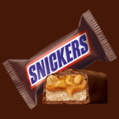 Fun size SNICKERS bars with caramel and nougat
