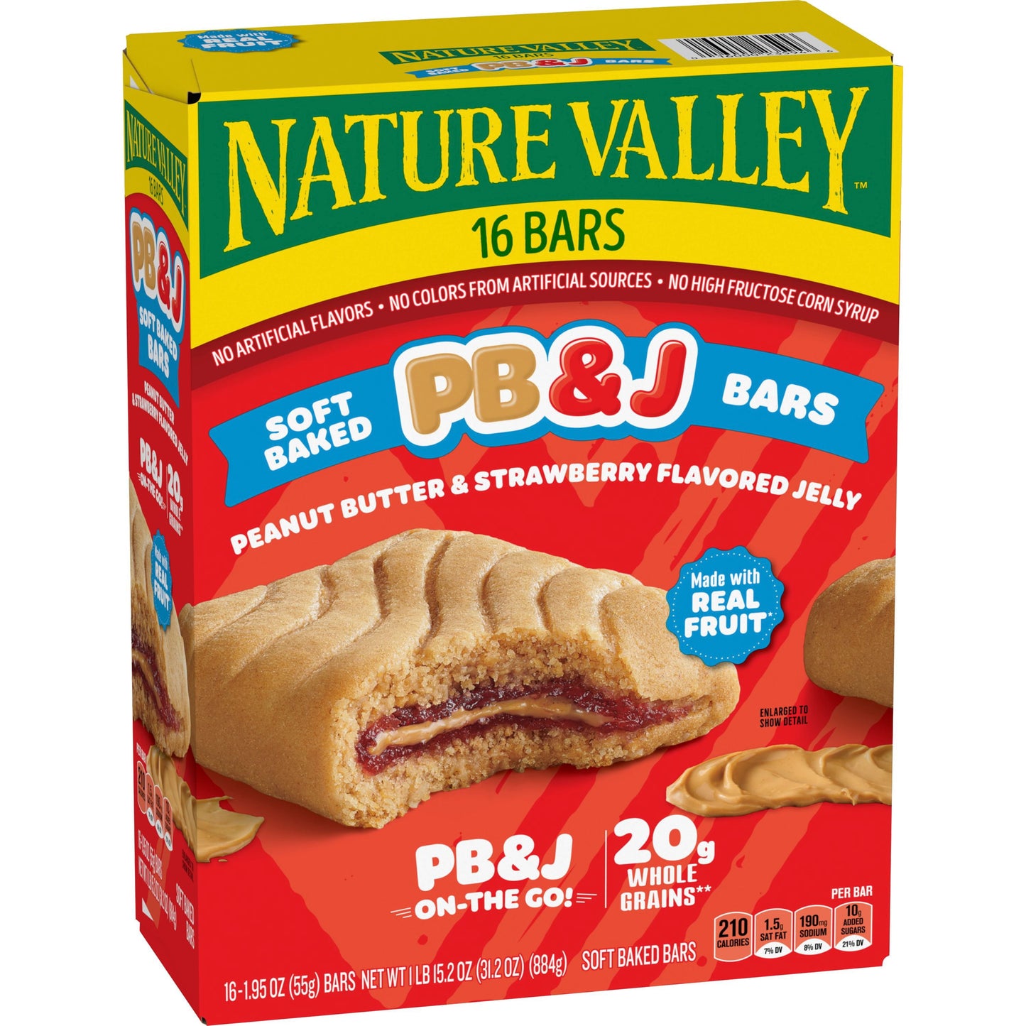 Nature Valley Peanut Butter & Jelly Soft Baked Bars 16 ct