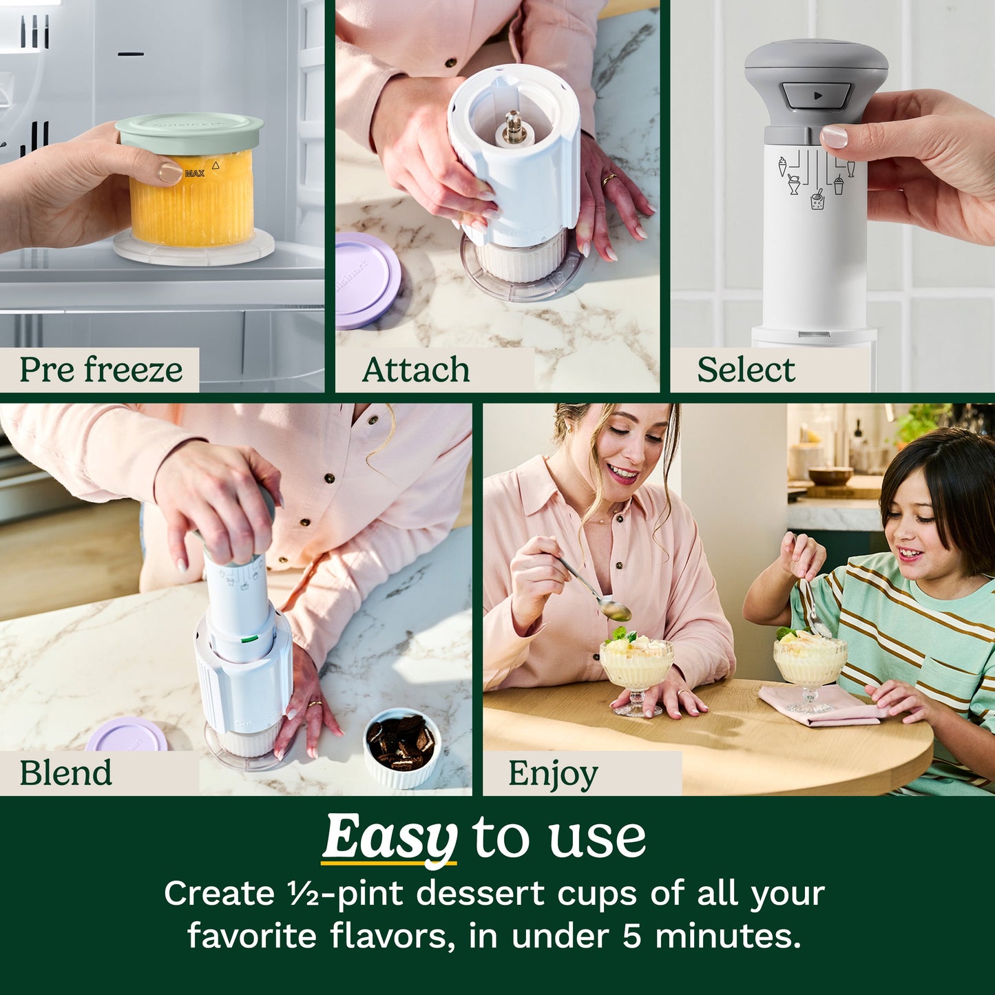 Cuisinart FastFreeze compact countertop dessert machine