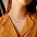 Anavia stainless steel engraved necklace