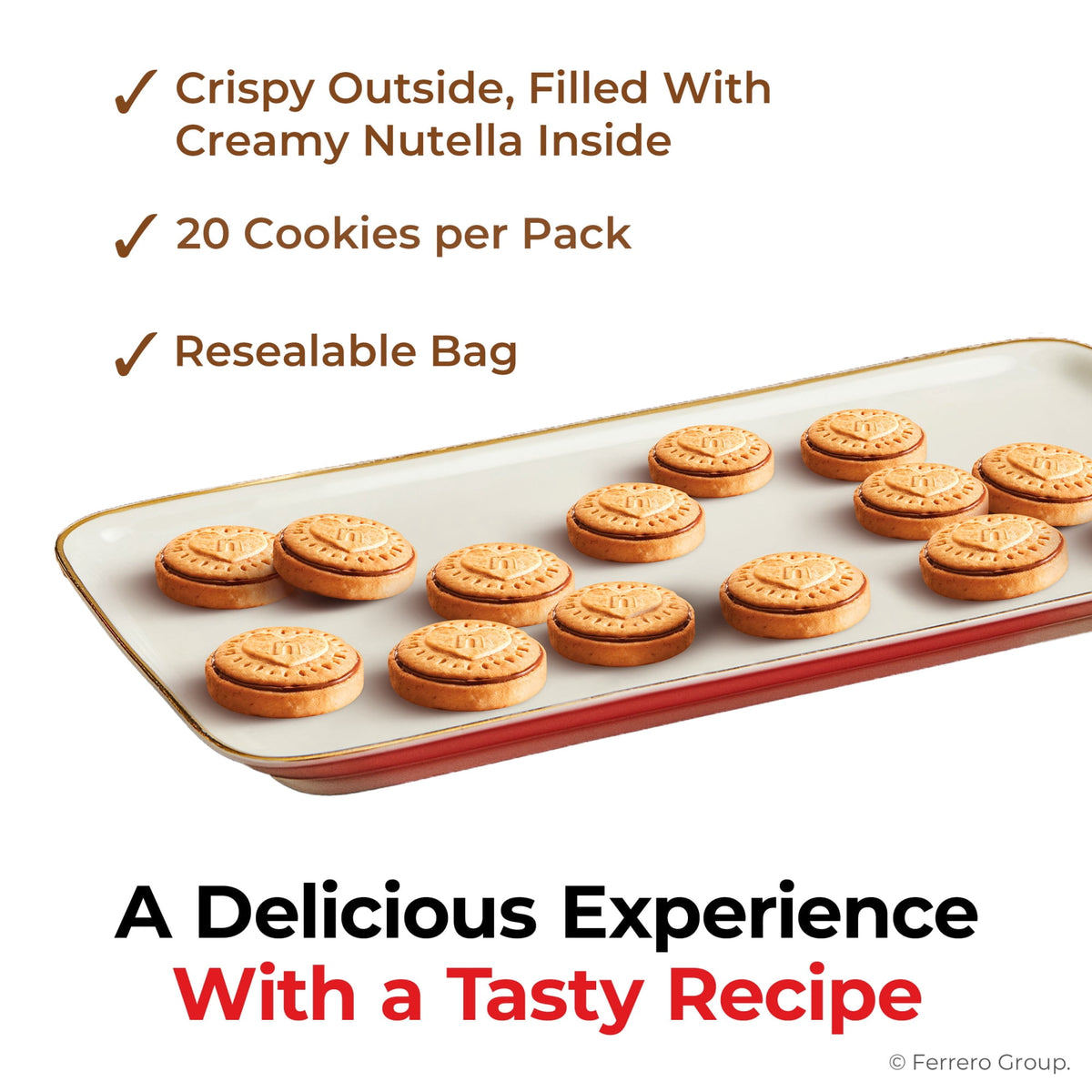 Nutella Biscuit cookies with a creamy center