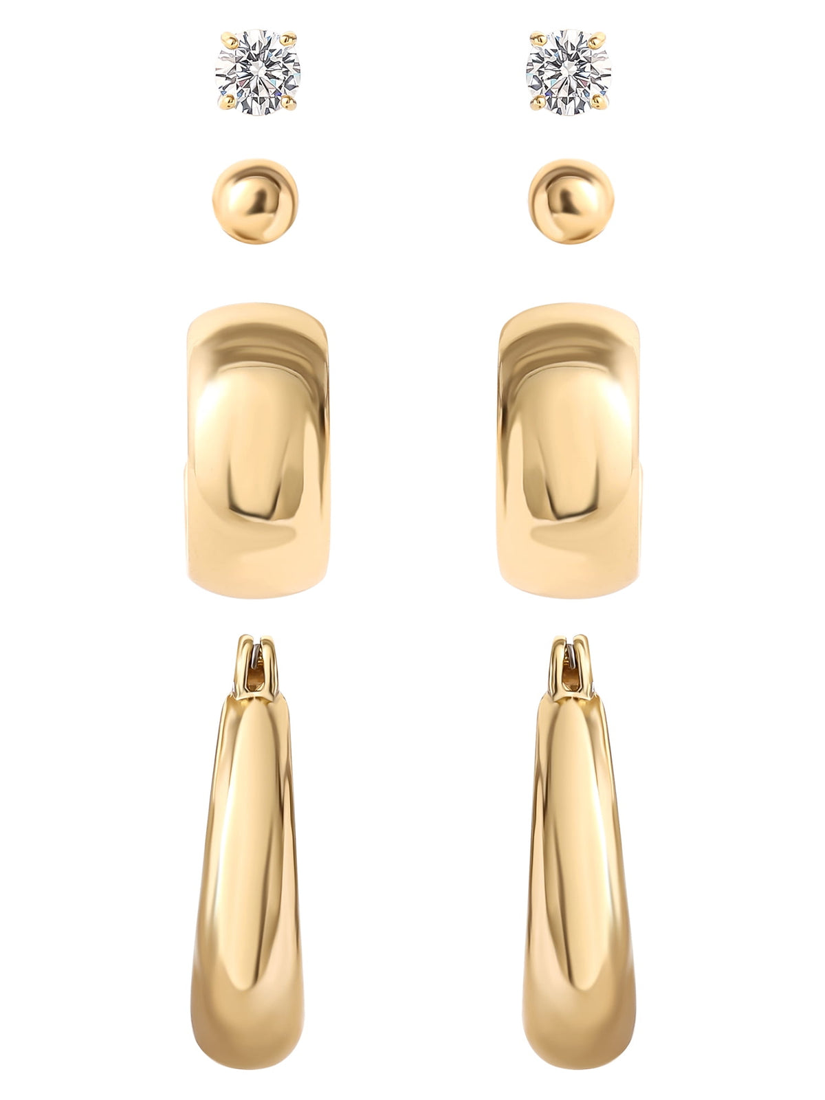 Women's cubic zirconia earrings with push-back closures
