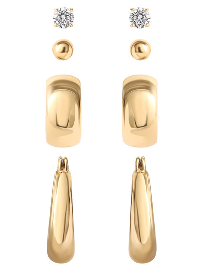 Women's cubic zirconia earrings with push-back closures