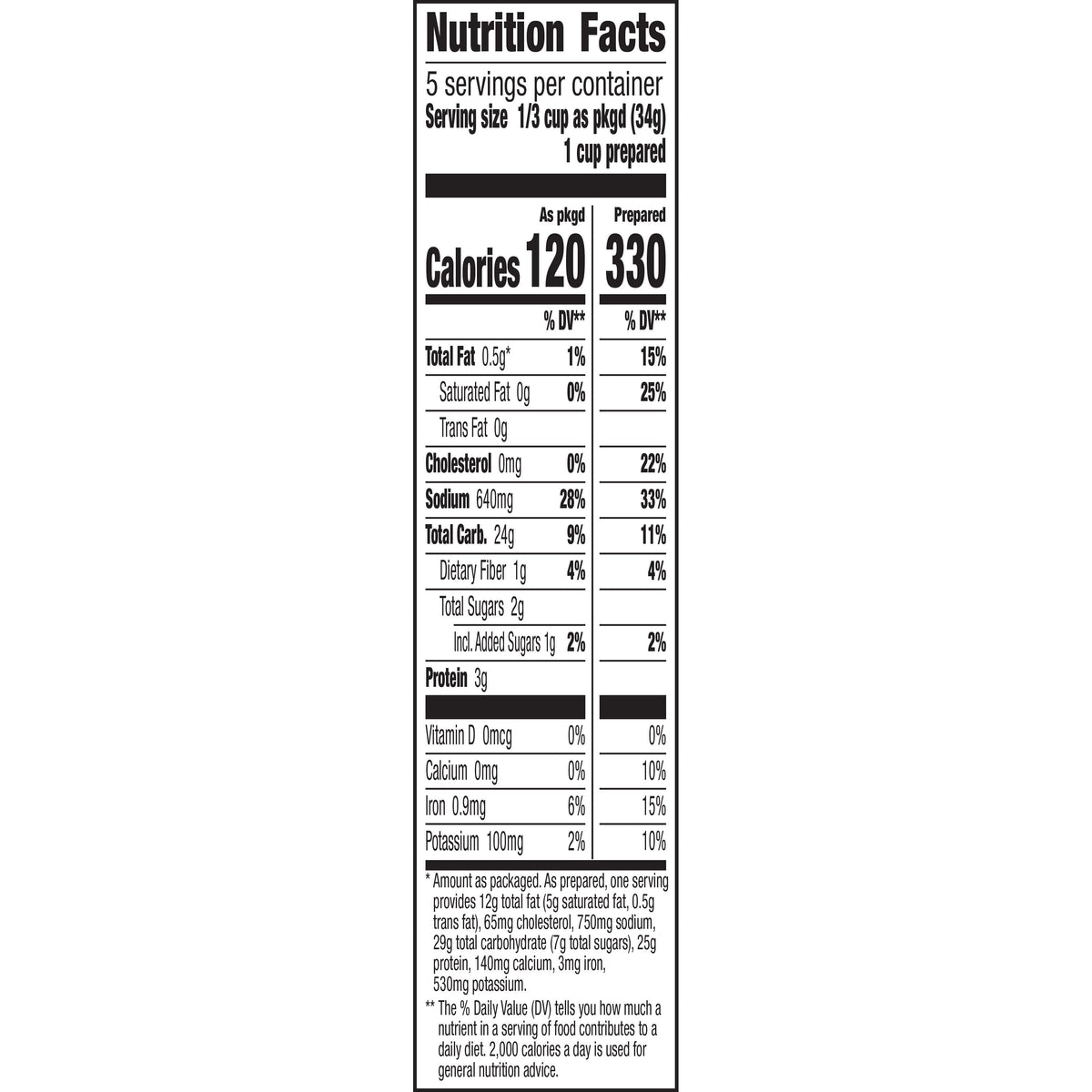 Hamburger Helper macaroni made with 100% real cheese