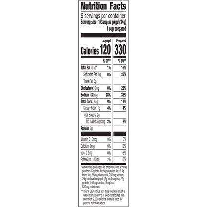 Hamburger Helper macaroni made with 100% real cheese