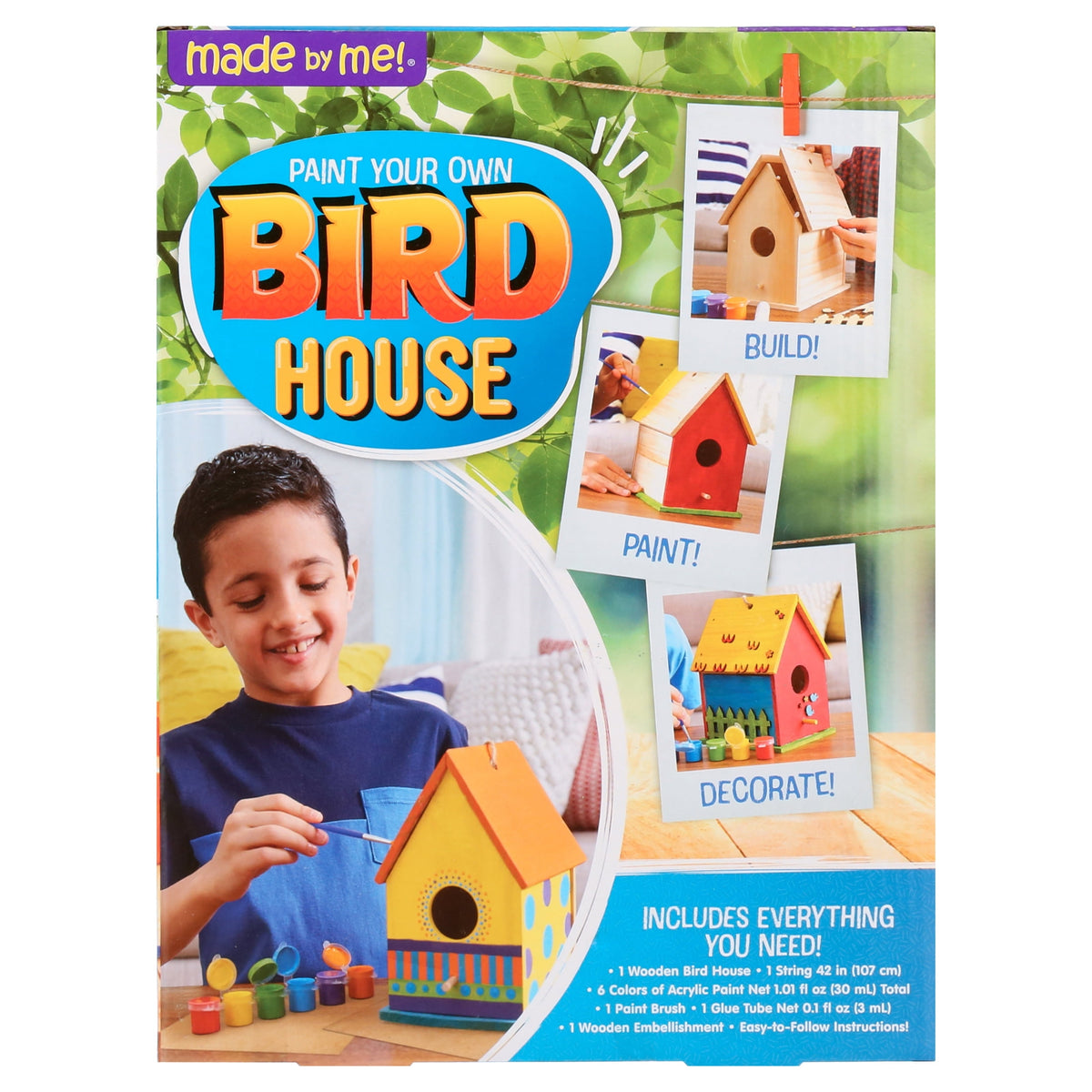 Made By Me birdhouse kit with hemp hanging cord