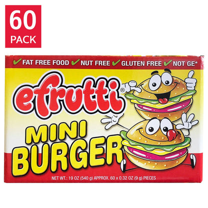 E.Frutti Gummi Mini Burger 60-count individually wrapped candy