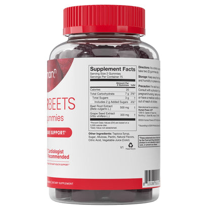 Plant-based strawberry heart gummies by Humann