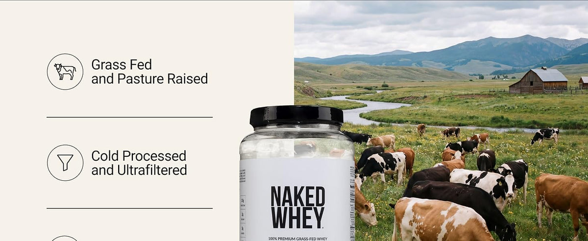 NAKED Whey protein powder front view