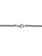 Men's cross necklace with 24-inch wheat-pattern chain