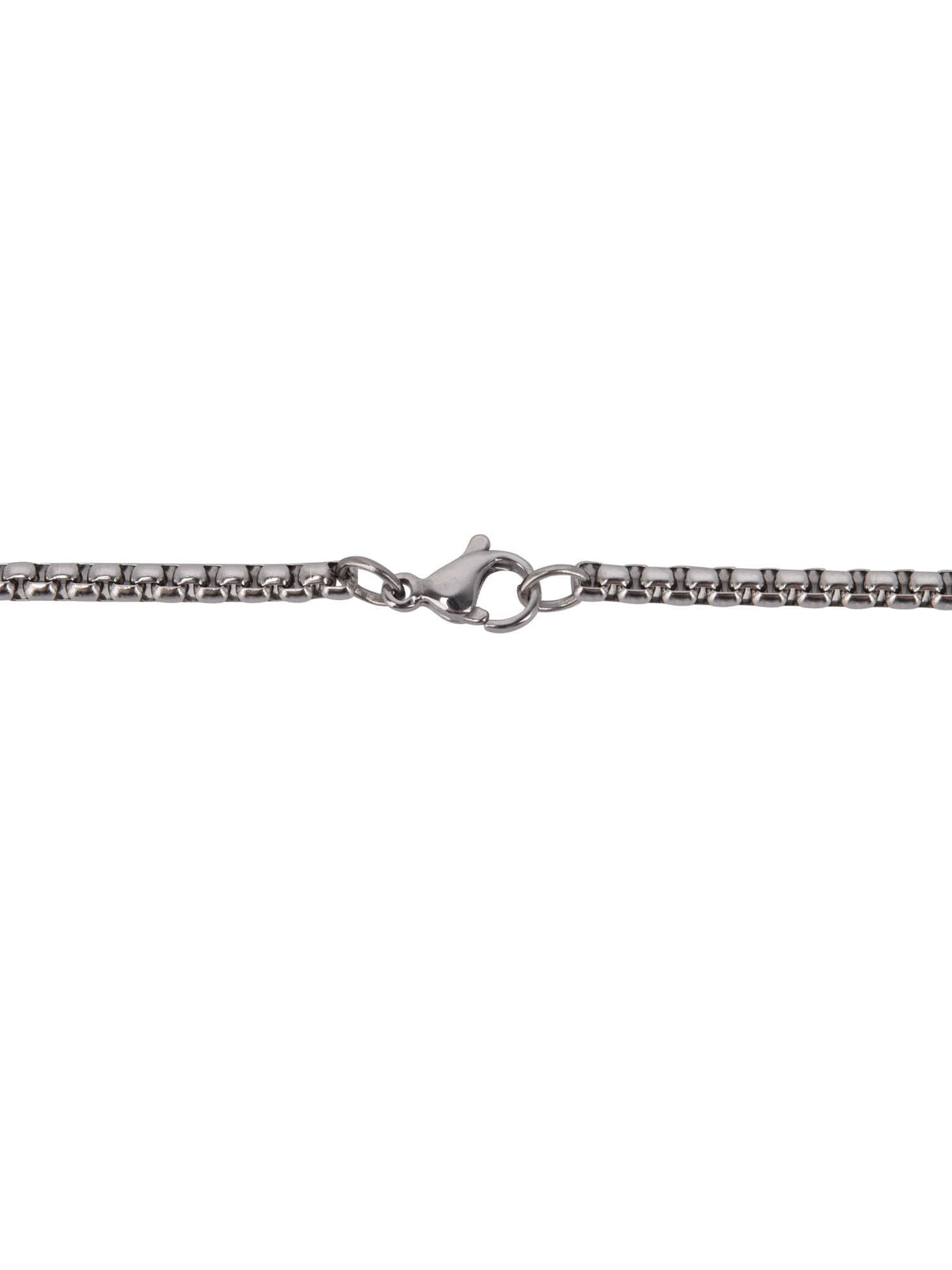 Men's cross necklace with 24-inch wheat-pattern chain