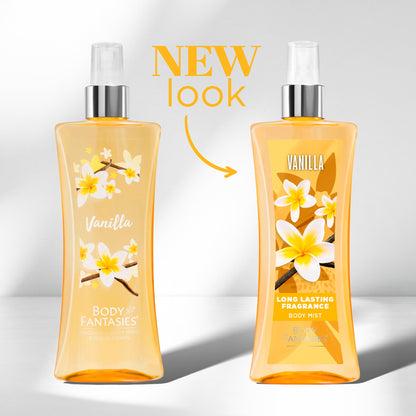 Body Fantasies Vanilla body spray bottle