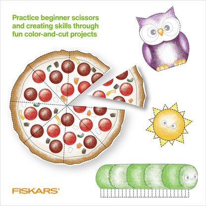 Kids cutting activity set for left- and right-handed use