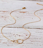 Anavia stainless steel triple infinity rings necklace