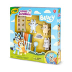Crayola Scribble Scrubbie Bluey set with four markers and brush