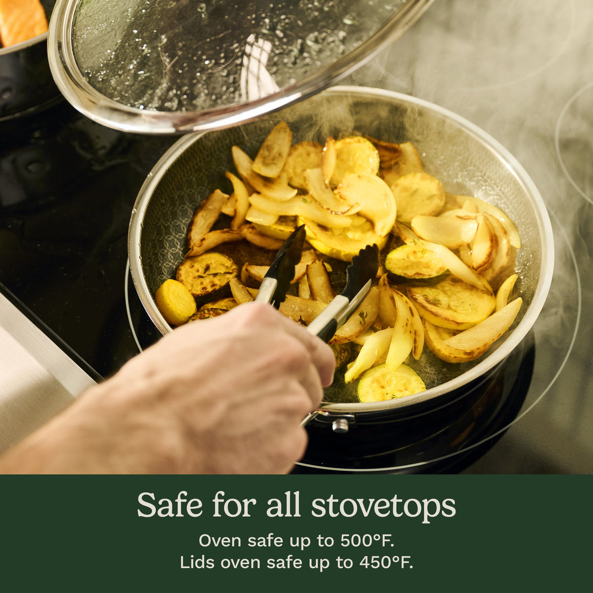 Cuisinart stainless steel cookware with tempered glass lids