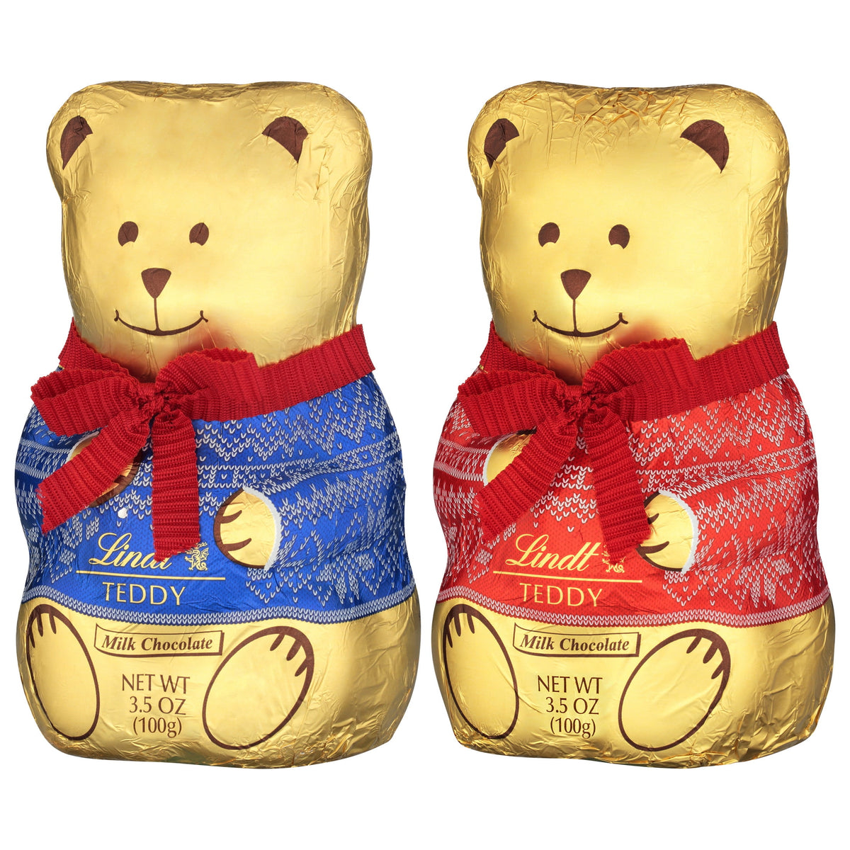 Lindt TEDDY foil-wrapped holiday chocolate