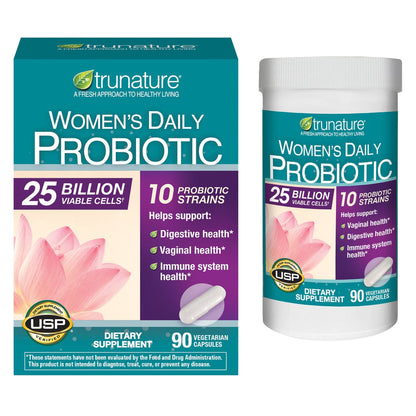 trunature probiotic supplement bottle for women