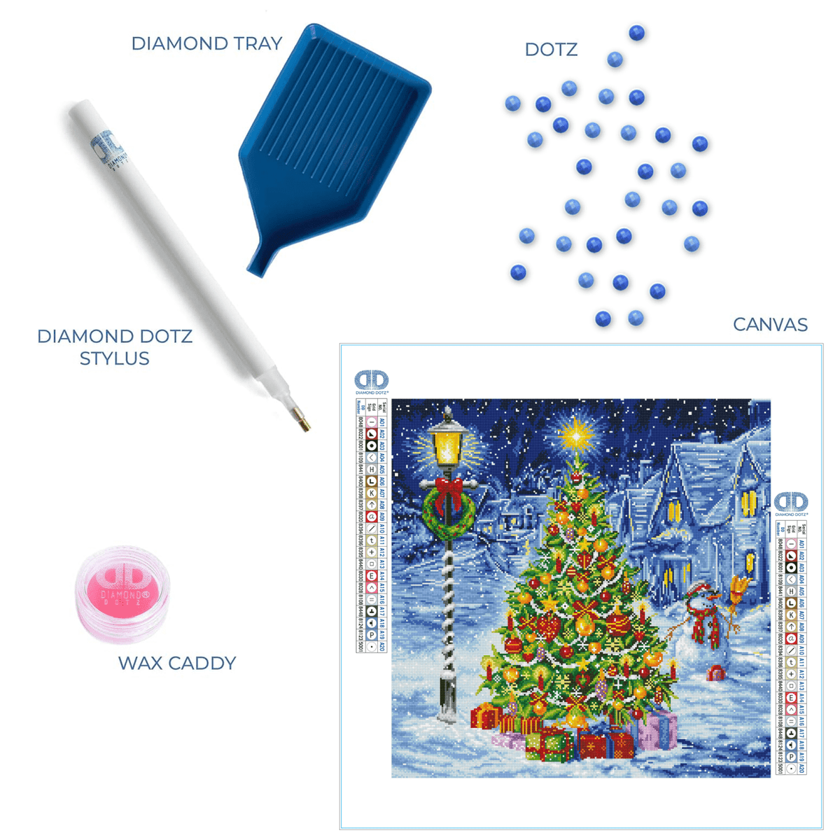 DIAMOND DOTZ festive Christmas tree craft project