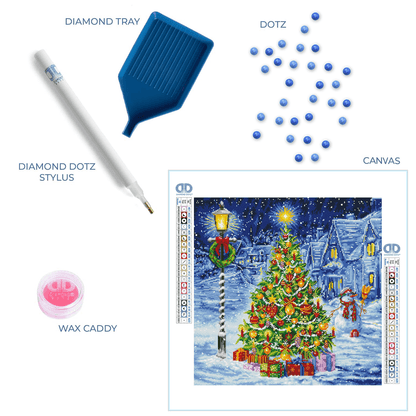 DIAMOND DOTZ festive Christmas tree craft project
