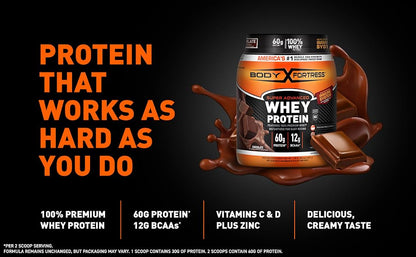 Body Fortress chocolate whey protein lifestyle image