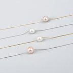 Anavia natural pearl pendant necklace in pink