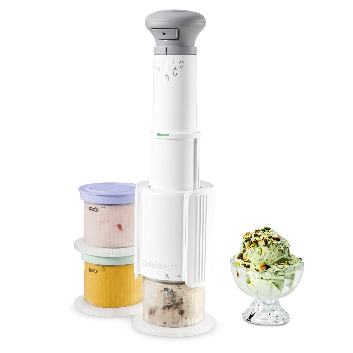 Cuisinart FastFreeze dessert maker lid and bowl detail