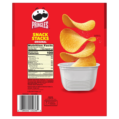 Pringles Original chips packaging detail