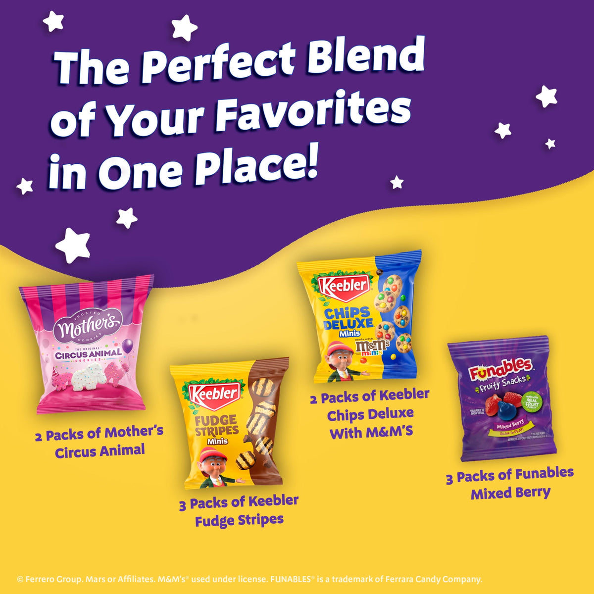 Keebler cookie and fruity snack assortment, 9.4 oz