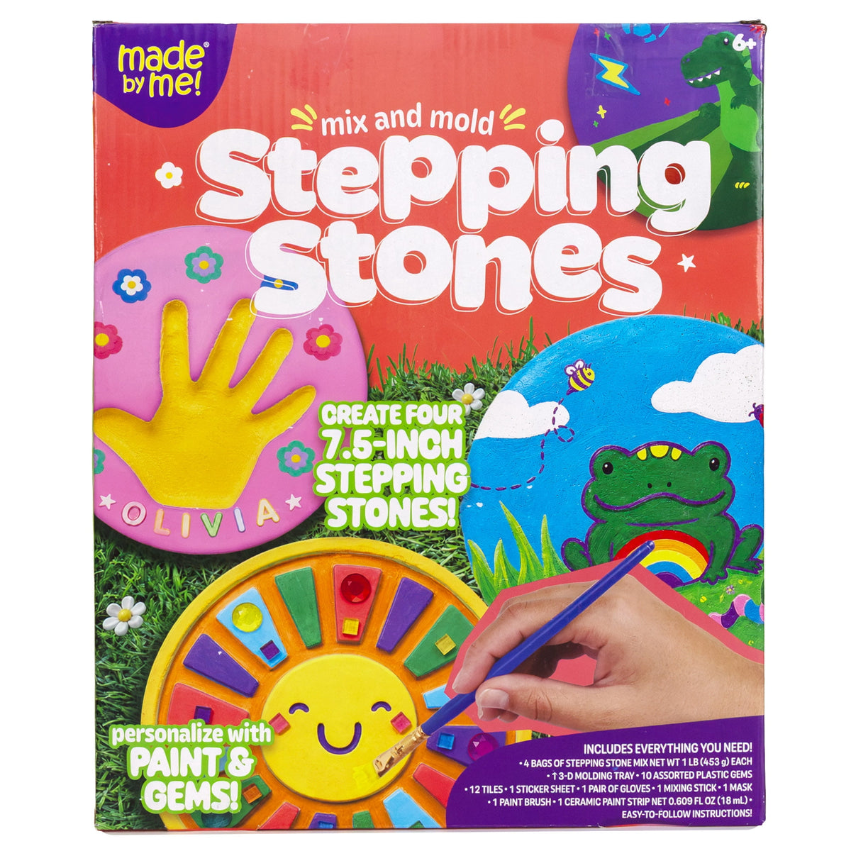 Made By Me stepping stone kit with gemstones for decorating