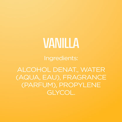Body Fantasies Vanilla fragrance with pump dispenser and lid