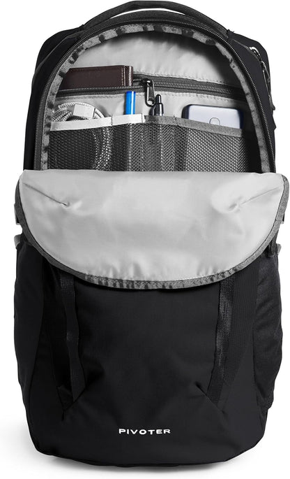 The North Face black backpack with padded back panel