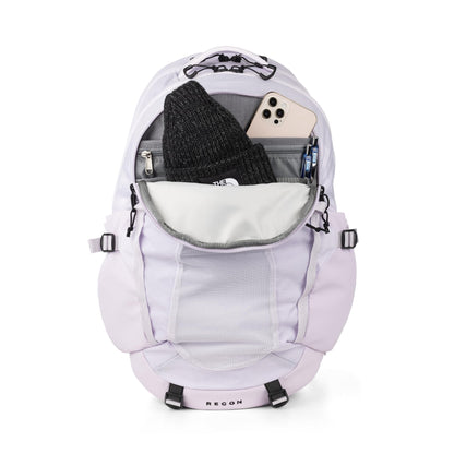 Lavender Fog The North Face backpack with reflective detailing