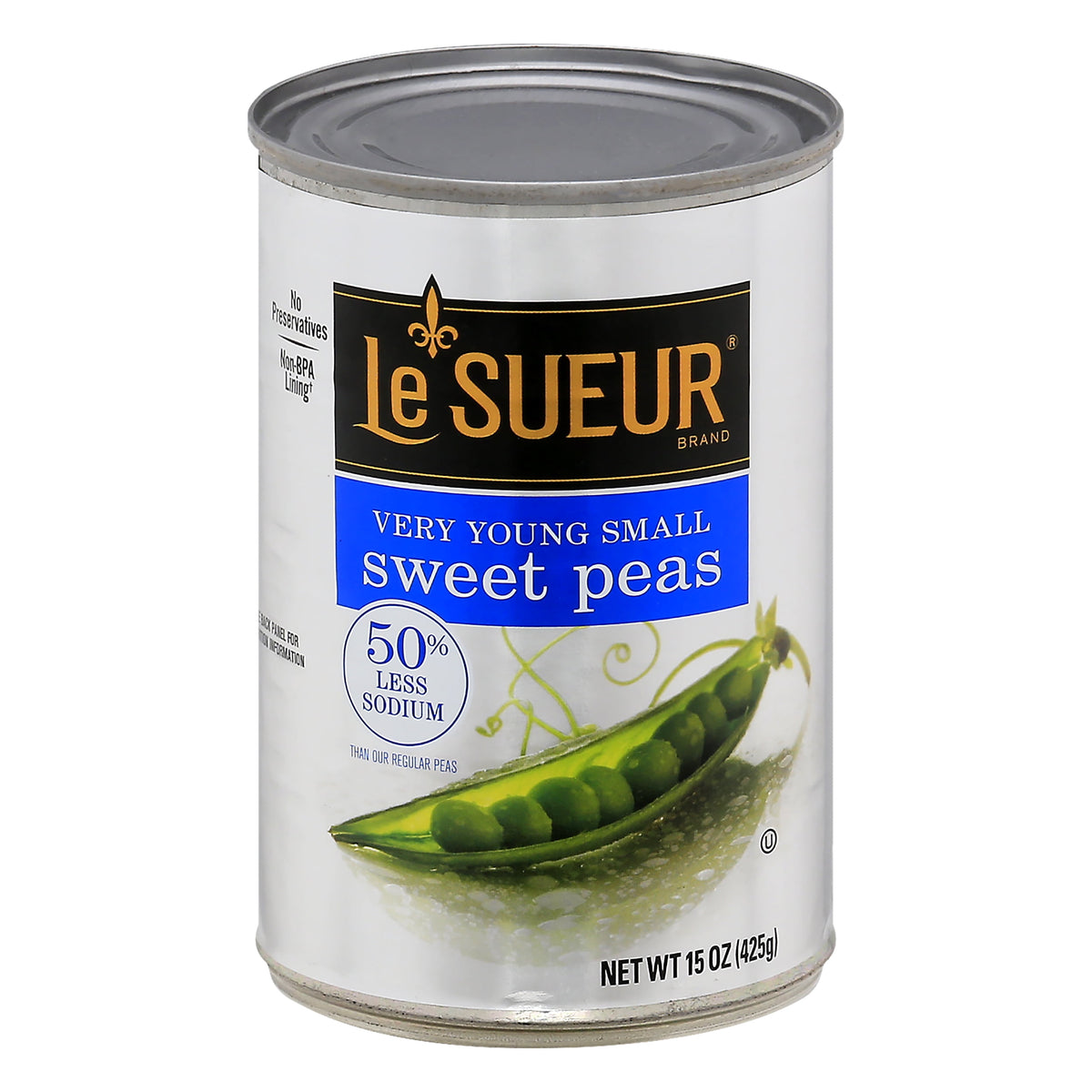 Le Sueur whole sweet peas with 50% less sodium