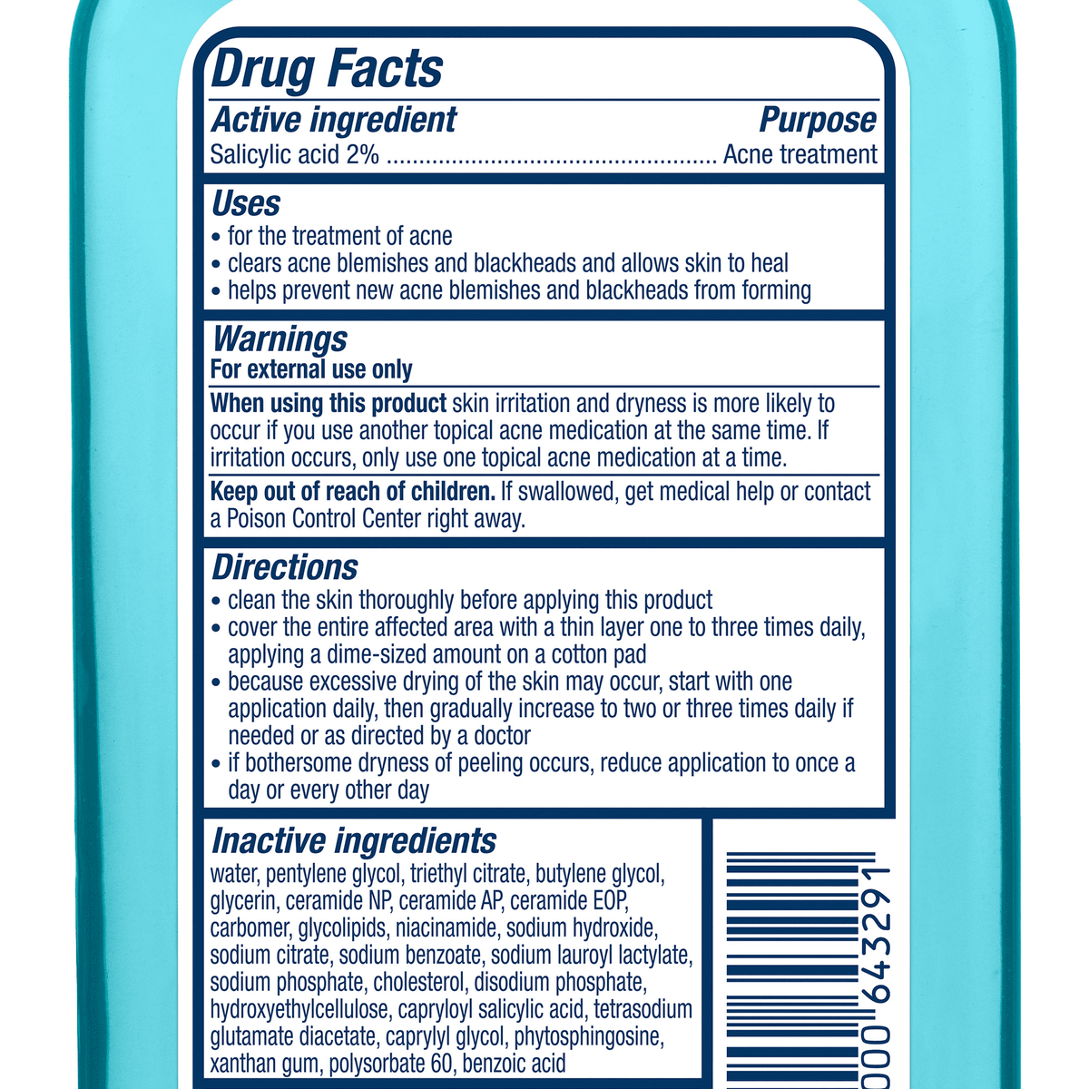 CeraVe salicylic acid and ceramide toner, 8 fl oz