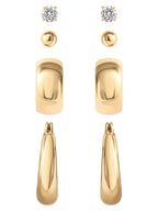 Believe by Brilliance earrings with 14kt gold flash plated finish