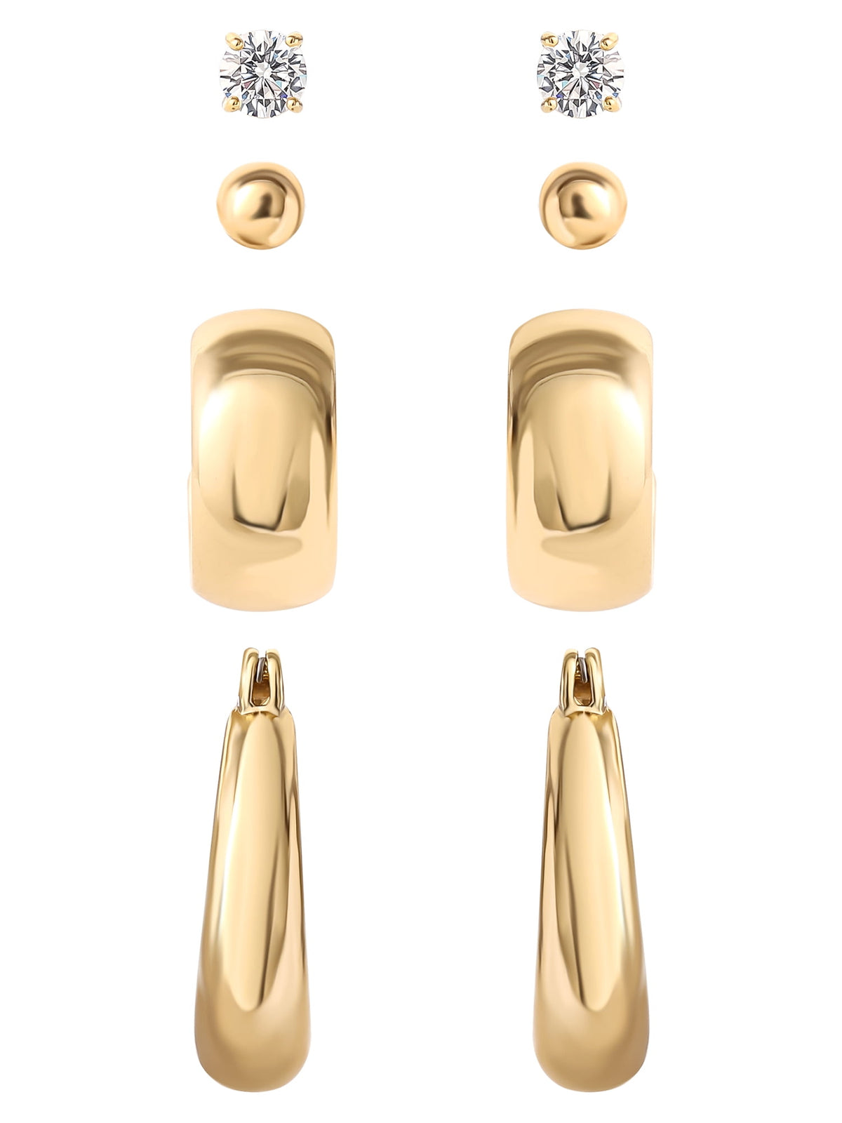 Believe by Brilliance earrings with 14kt gold flash plated finish