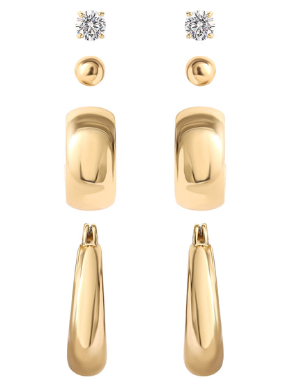 Believe by Brilliance earrings with 14kt gold flash plated finish
