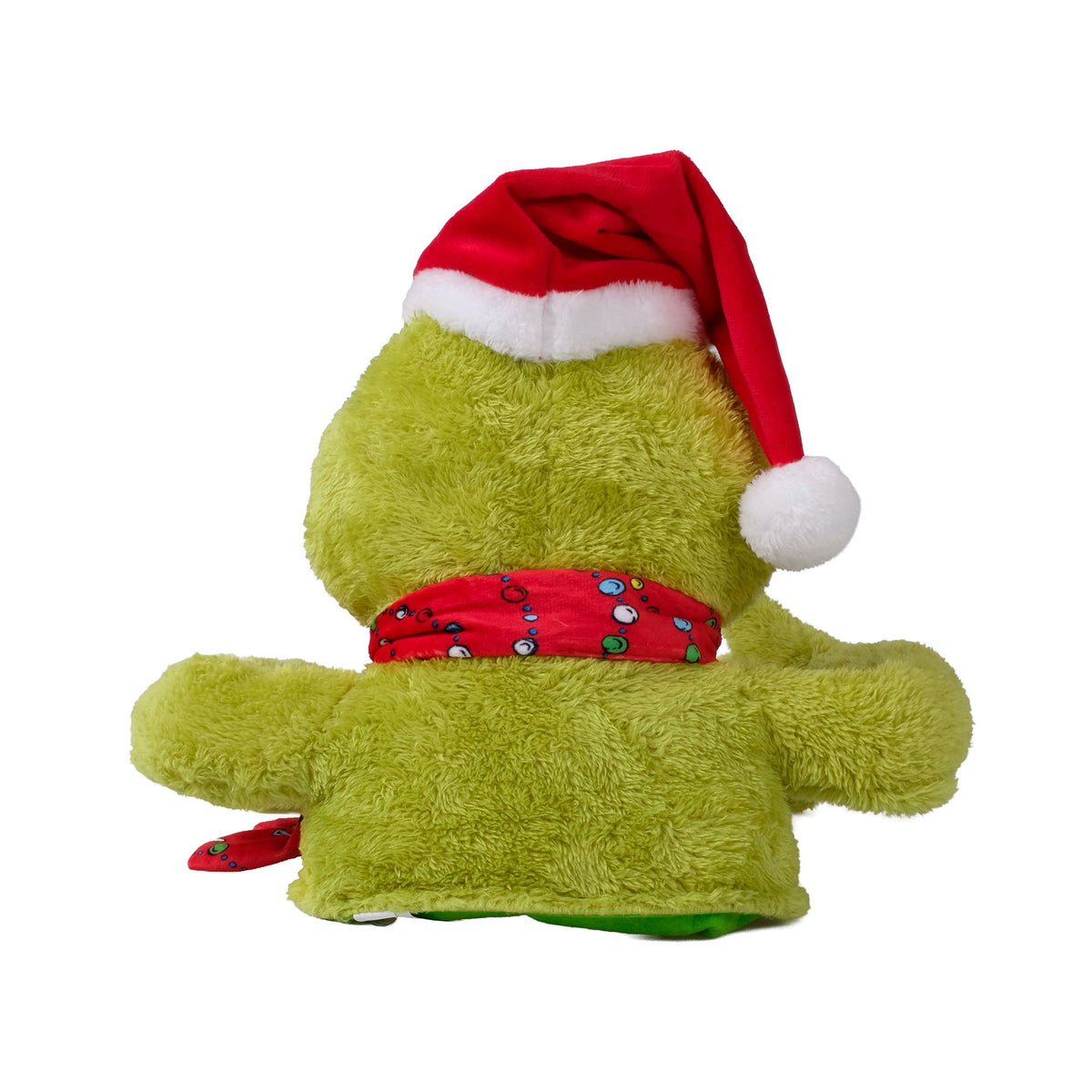 Bright Grinch character holiday tree hugger