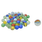 Toymendous glass marbles with colorful swirling designs