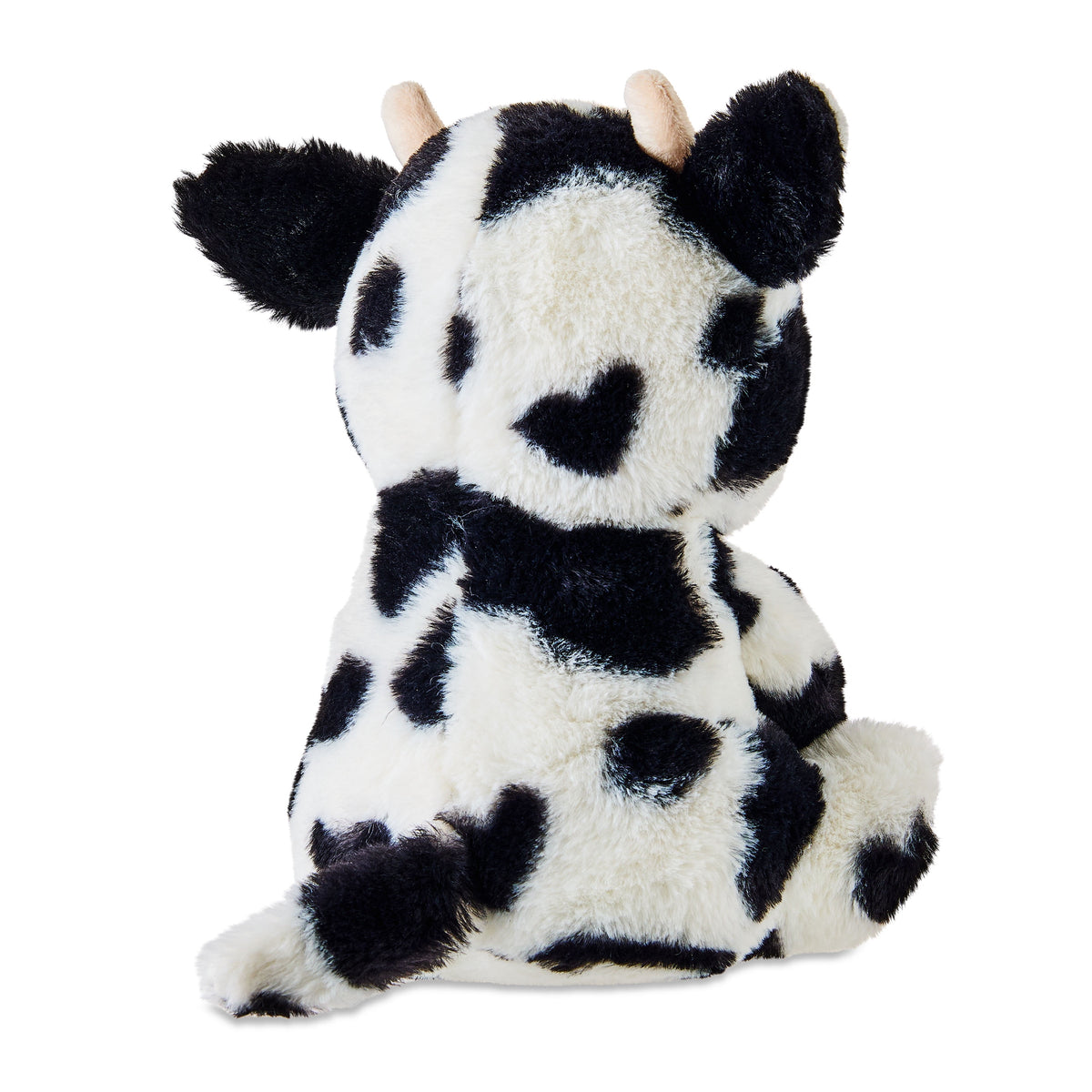 Soft black-and-white farm animal plush