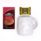 Ghirardelli cocoa gift set with white stoneware mug