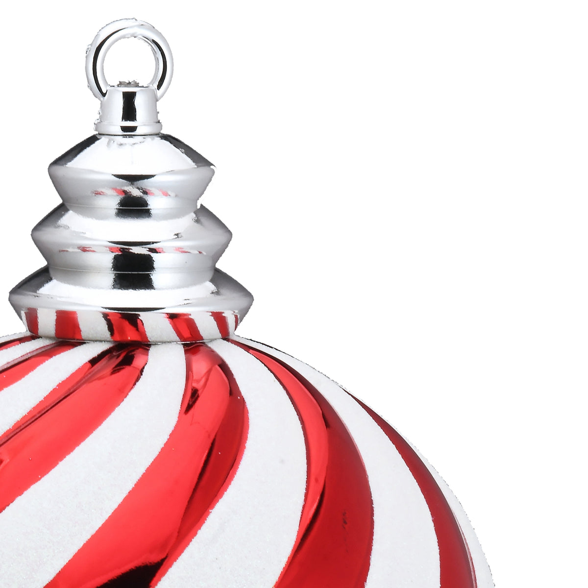 Jumbo finial ornament with stacked ball shapes and a pointed tip
