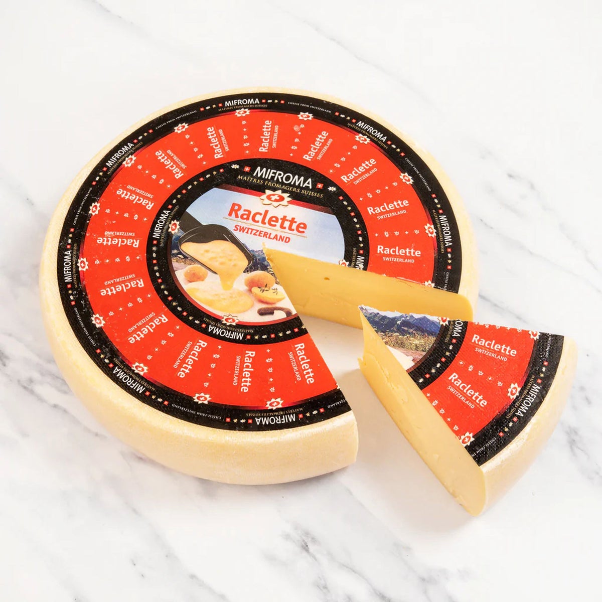 Mifroma raclette whole wheel cheese approximately 11 lbs